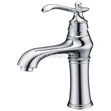 Chrome တစ်ခုတည်းသောအပေါက်နှင့် Vintage Basin faucet ကိုကိုင်တွယ်ပါ